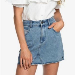Java to Lombok Blue Denim Jean Skirt